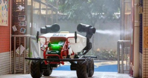科技守护未来希望，广州幼儿园率先使用无人车消毒！